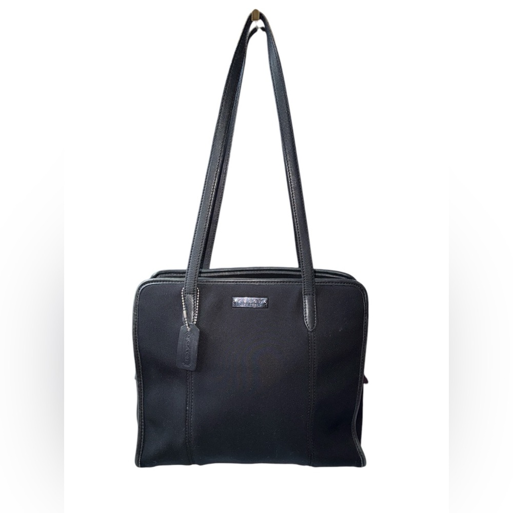 Vintage Coach Neoprene Tote Bag Handbag Logo Plate 6206